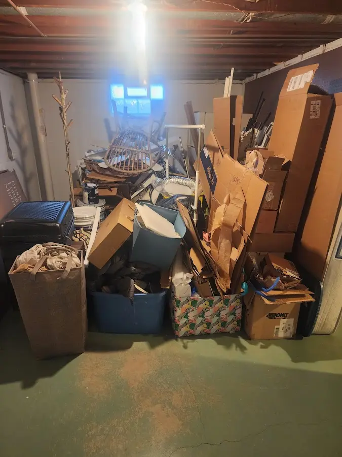 Roll-off dumpster container at job site for 20 Yard Dumpster Rental in Cherry Creek